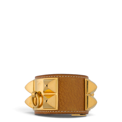 Hermès Collier de Chien peau porc GHW