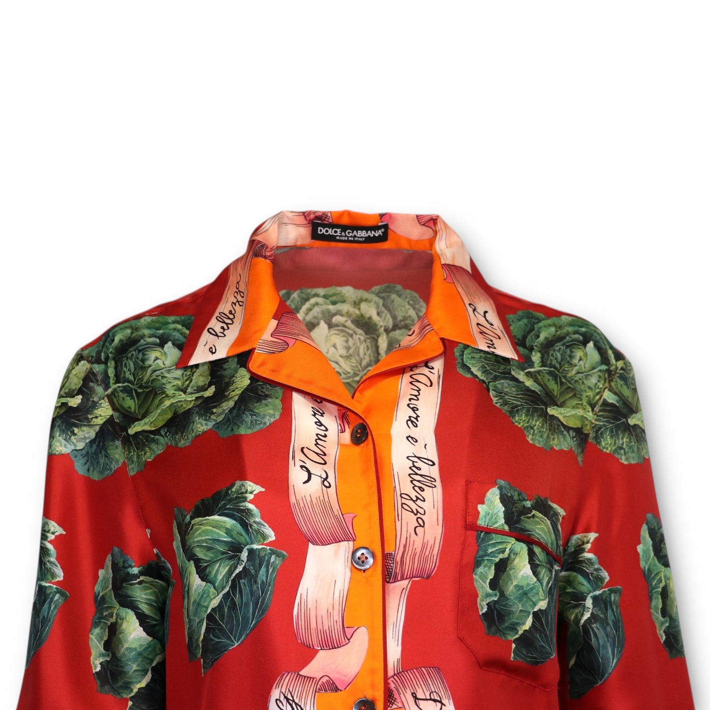 Dolce & Gabbana Seidenbluse rot/orange Gr. 34