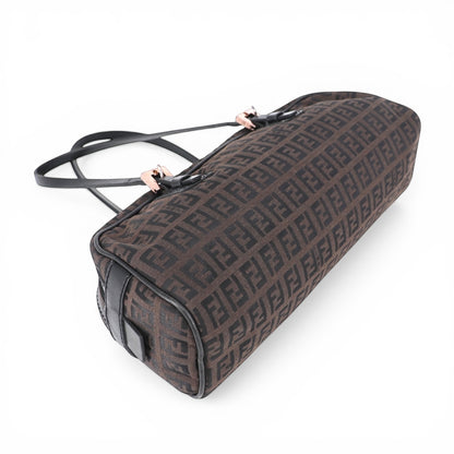 Fendi Zucchino Schultertasche braun