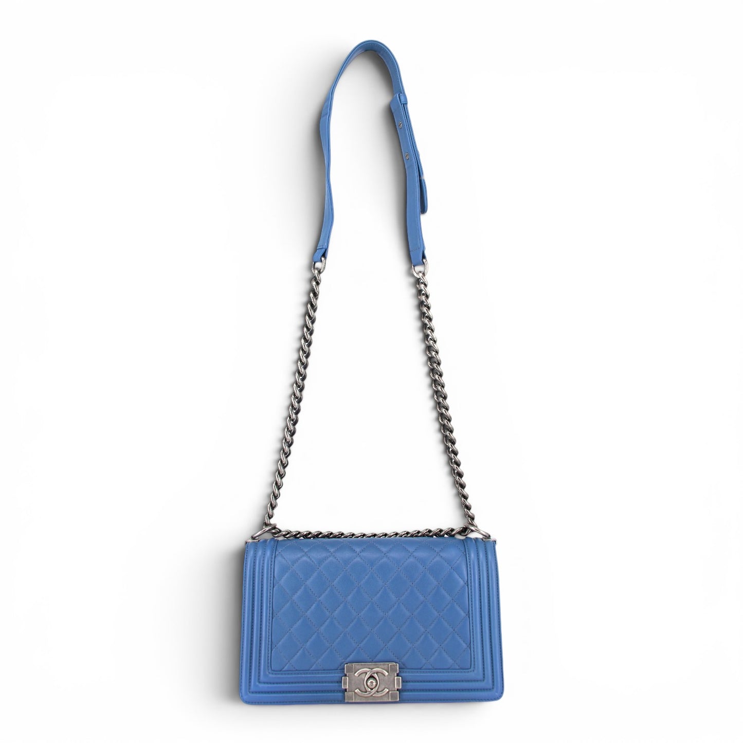 Chanel Medium Boy blau RHW