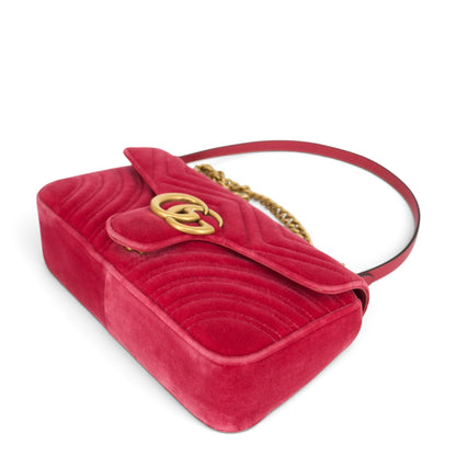 Gucci GG Marmont Samt raspberry