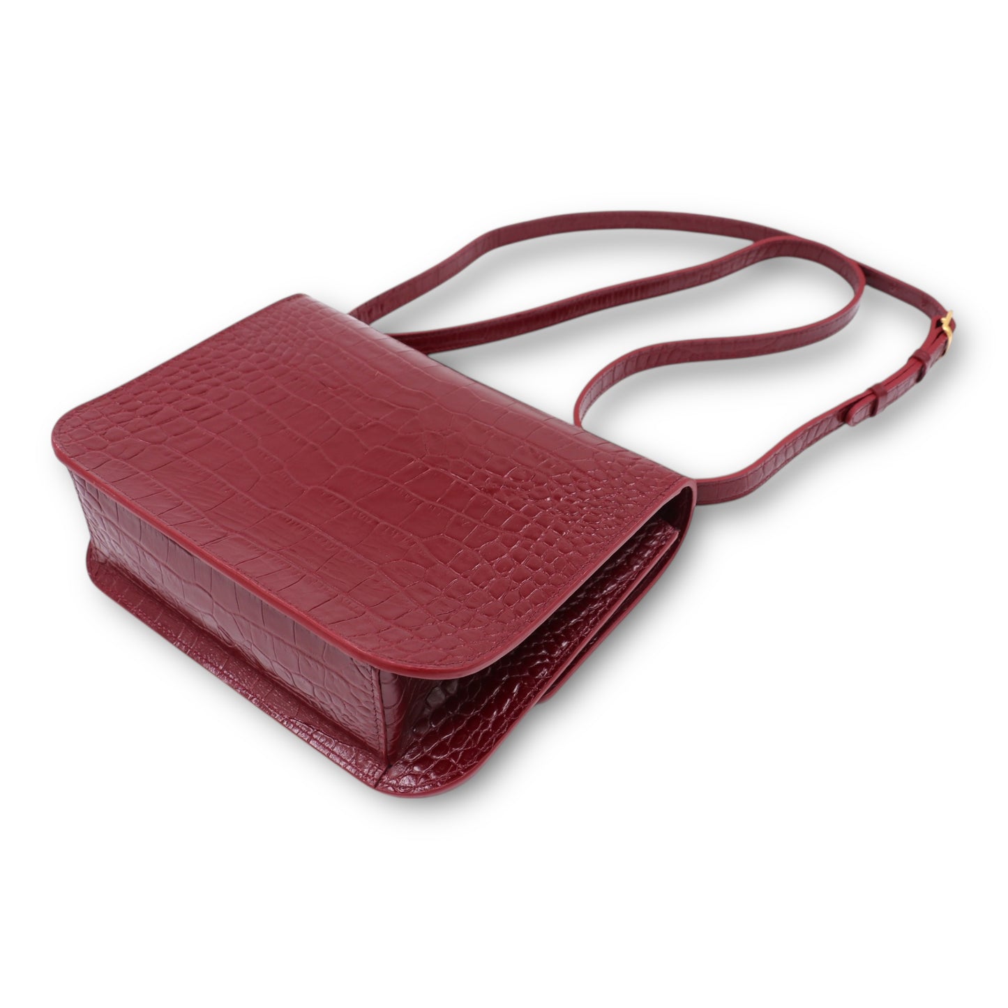 Fauvette Paris Adèle burgundy croc