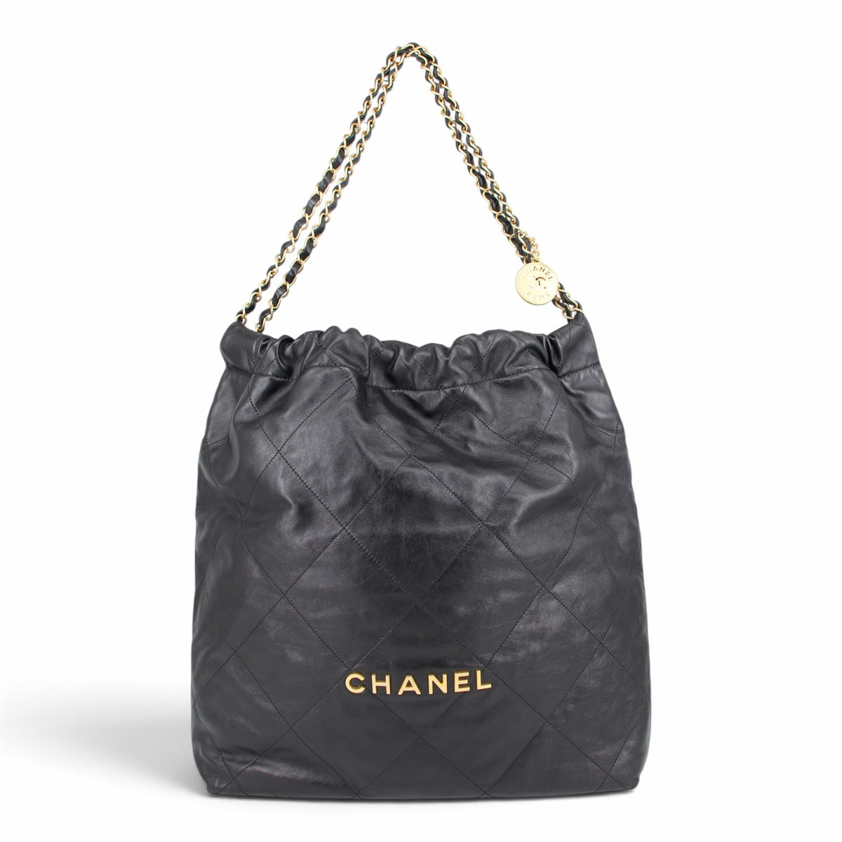 Chanel Medium 22 schwarz GHW