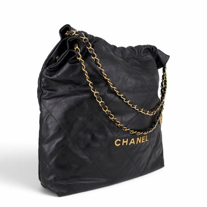 Chanel Medium 22 schwarz GHW