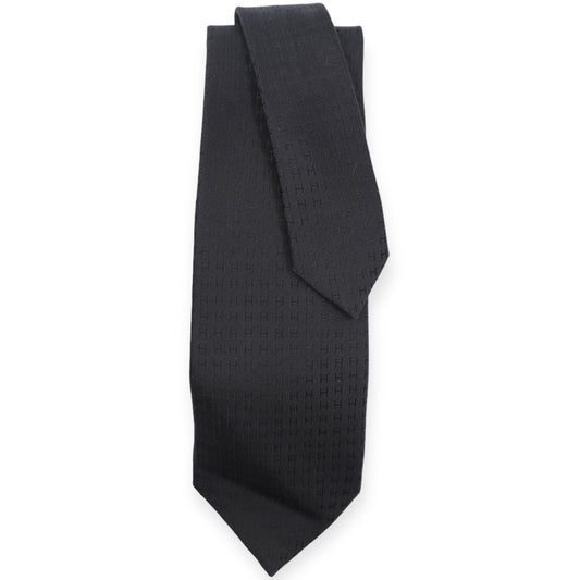 Hermès Krawatte Façonnée H schwarz