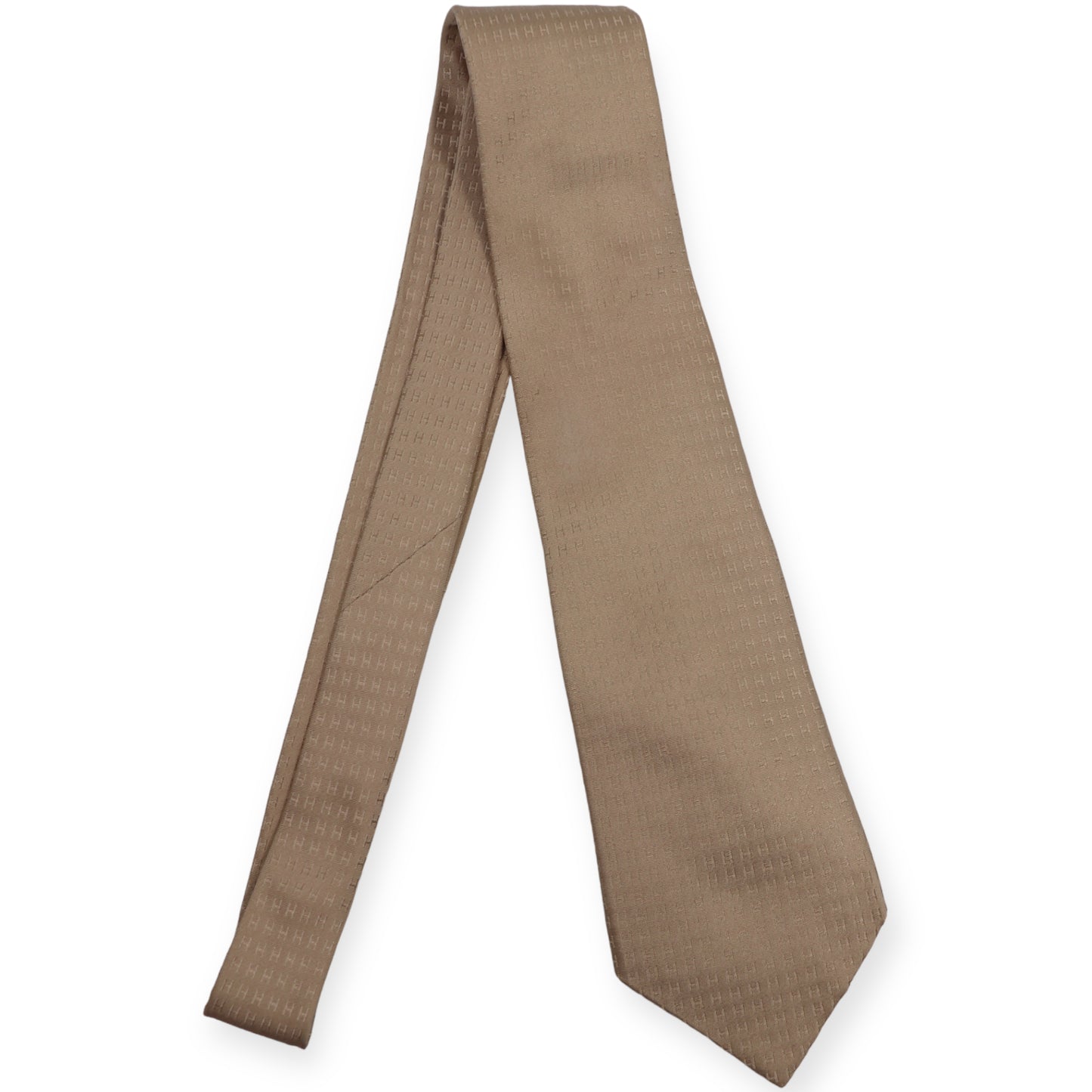 Hermès Krawatte Façonnée H beige
